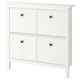 Тумба для взуття на 4 відділення IKEA HEMNES 107х22х101 см біла (601.561.21) - зображення 1