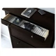 Тумба для взуття на 2 відділення IKEA HEMNES 89х30х127 см чорно-коричнева (402.169.08) - зображення 4