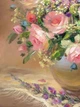 Картина маслом 50х70см Нежность природы розовые розы и полевые цветы в вазе на холсте мастихин ручная работа художника Alleya-kartin - изображение 2