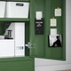Шафа з дверцятами та ящиками IKEA IDASEN 80х47х119 см темно-зелена (904.963.98) - изображение 8