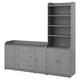 Книжкова шафа IKEA HAUGA 210x46x199 см сіра (893.886.39) - зображення 1