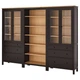 Книжкова шафа з дверцятами та ящиками IKEA HEMNES 270x197 см чорно-коричнева (493.365.67) - изображение 1