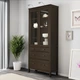 Сервант з 3 ящиками IKEA HEMNES 90х197 см чорно-коричневий (703.717.71) - зображення 2