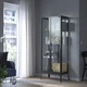 Скляна шафа / вітрина IKEA MILSBO 73х175 см антрацит (303.964.48) - изображение 2