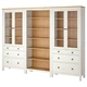 Книжкова шафа з дверцятами та ящиками IKEA HEMNES 270x197 см біла морилка (093.840.51) - изображение 1