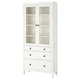 Сервант з 3 ящиками IKEA HEMNES 90х197 см біла морилка (503.717.72) - зображення 1