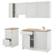 Кухня IKEA KNOXHULT 220х61х220 см біла/сіра (191.804.35) - зображення 1