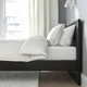 Ліжко IKEA MALM 140х200 см чорно-коричневе (499.292.29) - изображение 4