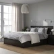 Ліжко з 2 ящиками IKEA MALM 140х200 см чорно-коричневе (191.762.59) - изображение 3