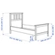 Ліжко IKEA HEMNES 90х200 см біла морилка (302.495.46) - зображення 8