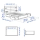Ліжко з ящиками для зберігання IKEA NORDLI 140х200 см біле (092.414.20) - изображение 10