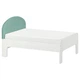 Ліжко розсувне IKEA SLAKT 80x200 см біле/сіро-бірюзове (194.876.33) - зображення 1