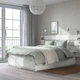 Ліжко з ящиками для зберігання IKEA NORDLI 140х200 см біле (092.414.20) - изображение 3