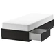 Ліжко з ящиками IKEA NORDLI 90х200 см антрацит (803.727.89) - зображення 1