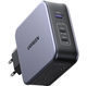 Зарядний пристрій Ugreen CD289 3xUSB 140W GaN 2хUSB-C+USB-A з C to C Cable 1.5 м Gray (90549) - зображення 2