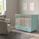Дитяче ліжечко з ящиком IKEA MYLLRA 60х120 см світло-бірюзове (804.626.19) - изображение 2