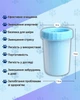 Лапомийка для собак Meow Meow склянка з силіконовою щіткою ємність для чищення миття лап для собак та котів 11х9х9см блакитна (LP0001) - зображення 2