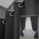 Комплект штор на люверсах VR-Textil Midnight № 1399ш 150х270 см 2 шт Графітовий (37-0139) - зображення 1