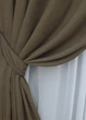 Комплект штор на люверсах VR-Textil Микровелюр SPARTA № 964ш 150х270 см 2 шт Коричневый (37-0132) - изображение 5
