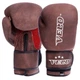 Перчатки боксерские кожаные Velo Star 2209 размер 10 унций Brown-Red - изображение 1