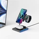 Зарядка беспроводная Qi 3in1 wireless charger RGB XYJ WW3 23W Док-станция для iPhone/iWatch/Airpods Black - изображение 2