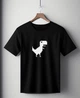 Футболка черная оверсайз унисекс с принтом " Пиксельний динозаврик " Chrome dinosaur Розмір S-M - изображение 1