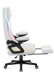 Компютерне геймерське крісло HUZARO Force 4.6 White LED RGB тканина - зображення 2