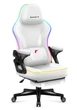 Компютерне геймерське крісло HUZARO Force 4.6 White LED RGB тканина - зображення 5