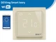 Терморегулятор DEVI интеллектуальный электронный DEVIreg Smart Ivory&nbsp;(+5…+35/+5…+45˚С, 16А) программируемый с сенсорным дисплеем Wi-Fi теплый пол (5298) - изображение 1