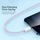 Кабель Baseus Dynamic Series Fast Charging Data Cable USB to iP 2.4 A 1 m Purple (CALD000405) - изображение 3