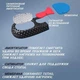 Спортивные стельки с амортизирующей пяткой стельки с поддержкой свода стопы для длительной ходьбы и спорта 39-46 EVA Черные - изображение 8