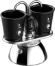 Zestaw Bialetti Mini Induction Kawiarka + 2 filiżanki Srebrno-czarny 100 ml (8006363036009) - obraz 2