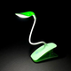 Led лампа настольная на прищепке с аккумулятором и USB высота 27см, 14 светодиодов 3 режима свечения, зеленая - изображение 2