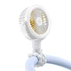 Вентилятор портативный USAMS Baby Stroller Fan ZB289 |4W; 3 speed; 360 degree fold; Night Ligh; 2000mAh| White - изображение 8