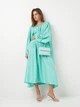 Платье миди женское H&M 1031698_зел XS Зеленое (KAY2000001506080) - изображение 3