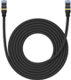 Patchcord Baseus Cat 7 SFTP 5 m Black (B0013320B111-05) - obraz 1