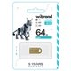 USB флеш-накопитель флешка Flash Wibrand USB 2.0 Lynx 64Gb Gold - изображение 2