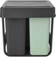 Бак для мусора Brabantia Sort&Go 10 л + 10 л + 20 л 3 шт. Темно-серый + зеленый (232541_MIRS) - изображение 1
