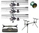 Короповий набір Flagman Magnum Black Carp: 3 вудилища + котушки з бейтранером + рід-під Carp Pro - изображение 1