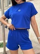 Женский летний костюм шорты и футболка Fashion 46/48 электрик - изображение 2