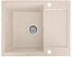 Мойка кухонная, прямоугольная, композитная Valetti 26D 62х50см Бежевая + смеситель - изображение 2