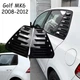 Накладки на вікна задніх дверей Volkswagen Golf MK6 2008-2012 куточки зябра 2шт колір Чорний - зображення 1
