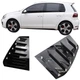 Накладки на вікна задніх дверей Volkswagen Golf MK6 2008-2012 куточки зябра 2шт колір Чорний - зображення 5