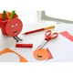 Ножиці дитячі Faber-Castell School Scissors для правшів та шульг, з ковпачком для леза, червоні - зображення 5