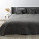 Покрывало ТЭП "VELOUR" 220*240 см серый/ромб круглый - изображение 1
