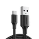 Кабель UGREEN US287 USB 2.0 to USB-C QC3.0 3A 0.25m Black (60114) - зображення 1