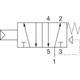 Пневмораспределитель пневматический AZ (521 MC) схема 5/2 , резьба 1/8, моностабильный для сжатого воздуха 2VP0101 - изображение 5
