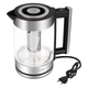 Электрический Чайник Электрочайник HOCO Kitchen high boron glass electric kettle HA01A |1.8л Стекло| Серый - изображение 4