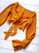 Кроп-топ с длинными рукавами Boohoo Желтый (10303 S/42) - изображение 5