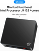Мини ПК Kuyia Alixo Intel Celeron J4125 RAM 8GB SSD 128GB Windows 11 - изображение 2